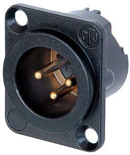 NEUTRIX - XLR 3-nap urosliitin musta - NC3MD-LX-BAG-1