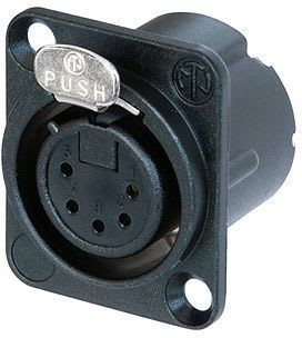 NEUTRIX - XLR 5-nap naarasliitin musta - NC5FD-LX-B-1