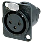 NEUTRIX - XLR 3-nap naarasrunkoliitin - NC3FD-S-1-B (ruuviliitos)