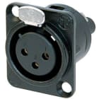 NEUTRIX - XLR 3-nap naarasrunkoliitin - NC3FD-S-1-B (ruuviliitos)