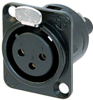 NEUTRIX - XLR 3-nap naarasrunkoliitin - NC3FD-S-1-B (ruuviliitos)
