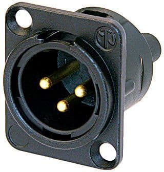 NEUTRIX - XLR 3-nap urosrunkoliitin - NC3MD-S-1-B (ruuviliitos)