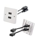 ERARD - AV-rasia - 2 x HDMI 80x80mm, johdot 10cm