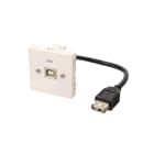 ERARD - AV-rasia - 45x45mm USB-B F/USB-A F 20cm