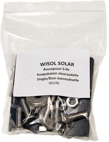 WISOL - 90146 Wisol -kiinnikkeet - Ruuvipussi 5:lle single/duo:lle