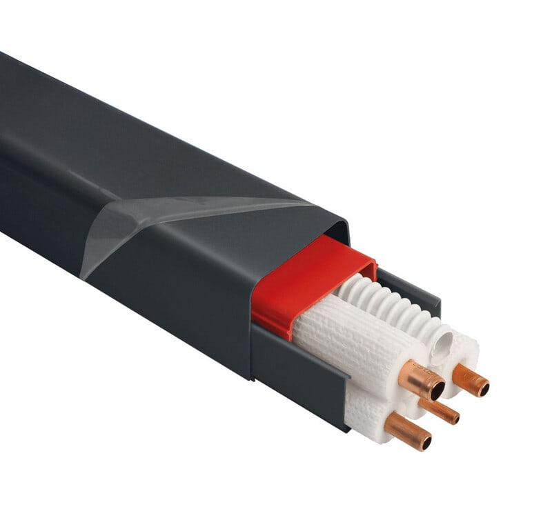 CANALSPLIT - Ilmalämpöpumpputarvike - Asennuskanava Musta 80x60mm 2m