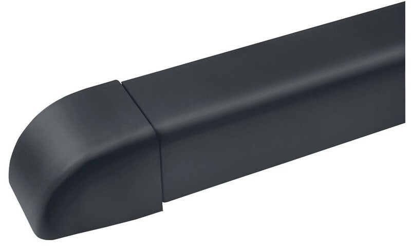 CANALSPLIT - Ilmalämpöpumpputarvike - Päätypala Musta 80x60mm