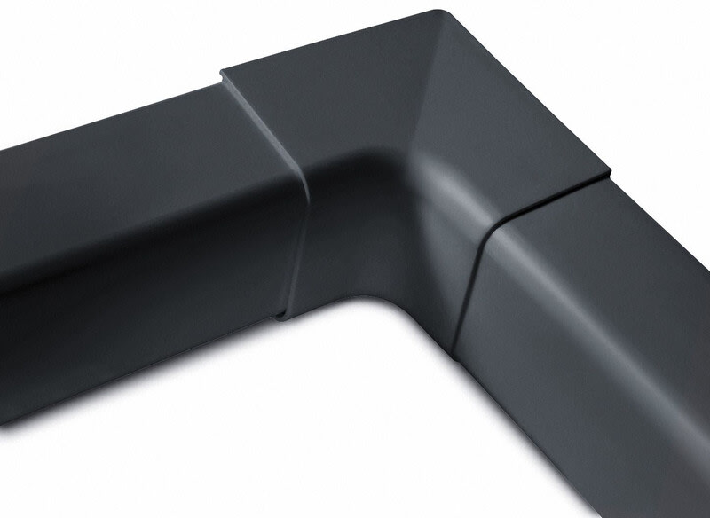 CANALSPLIT - Ilmalämpöpumpputarvike - Sisäkulma Musta 80x60mm