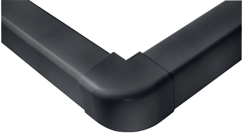 CANALSPLIT - Ilmalämpöpumpputarvike - Ulkokulma Musta 80x60mm