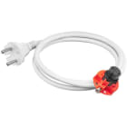 REJ-DESIGN - Asennus-/kytkentätarvike - pistokejohto 130 cm, valk.