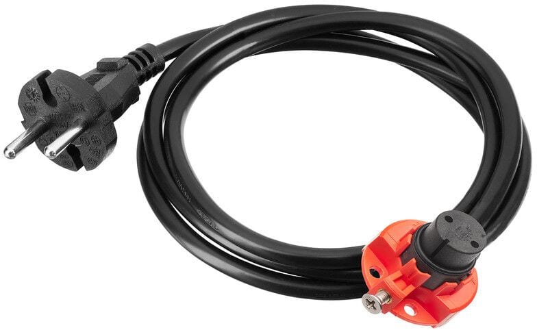 REJ-DESIGN - Asennus-/kytkentätarvike - pistokejohto 130 cm, musta