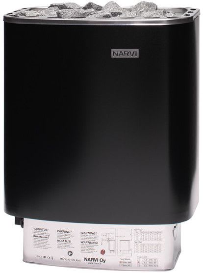 NARVI BLACK - Seinäkiuas - NM 6 kW musta