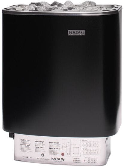 NARVI BLACK - Seinäkiuas - NM 6 kW musta