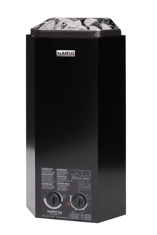 NARVI - Seinäkiuas - Narvi Minex 3,6 kW musta