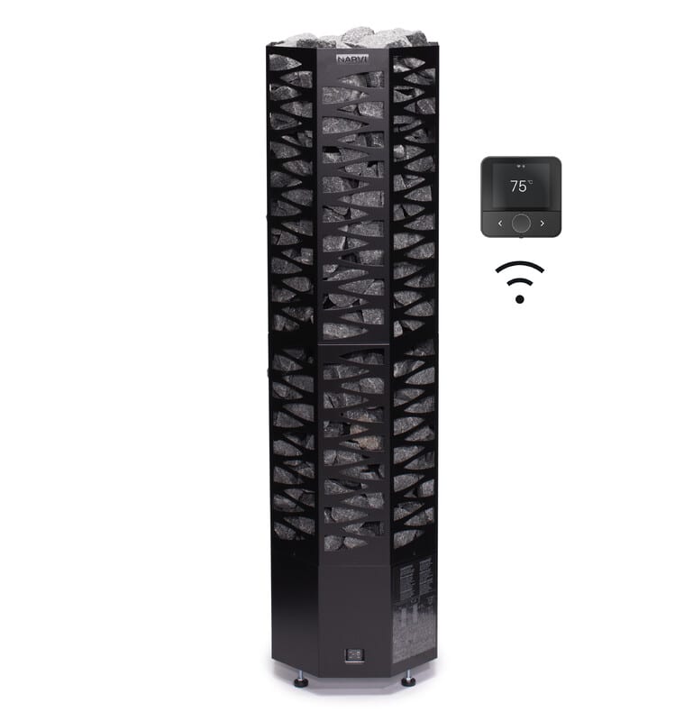 NARVI - Lattiakiuas - Narvi Smooth Wifi 9,0 kW musta