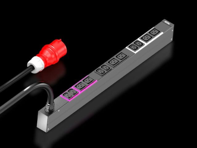 RITTAL - Virranjakeluyksikkö PDU - PDU basic 16A/3 CEE 6xC13+6xC1