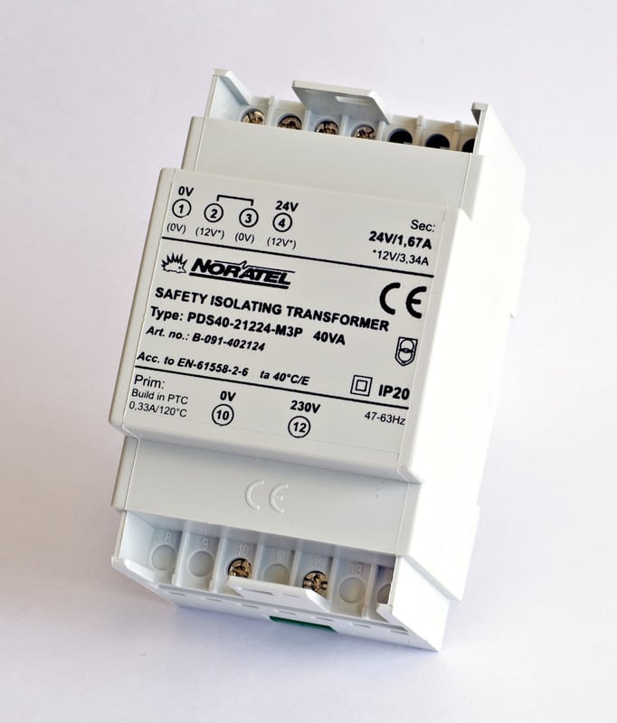 NORATEL FINLAND - Suojajännitemuuntaja - PDS40-21224-M3P 40VA DIN-KISKO