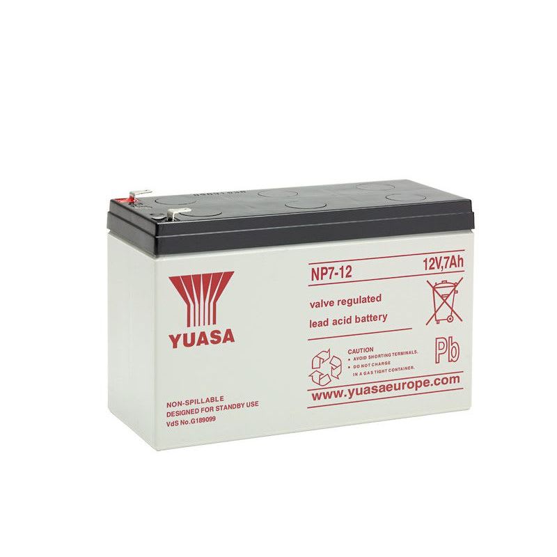 YUASA - Akku lyijy suljettu - Yuasa NP7-12 7Ah 12V