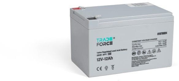 TRADEFORCE - Akku lyijy suljettu - Suljettu AGM 12V 12Ah HB