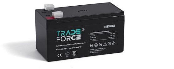 TRADEFORCE - Akku lyijy suljettu - Suljettu AGM 12V 1,3Ah V0
