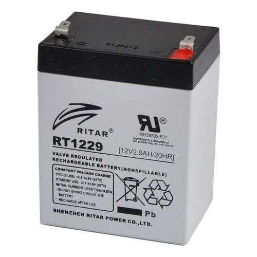RITAR - Akku lyijy suljettu - RitarRT1229-F1 12V/2,9Ah F1-nap