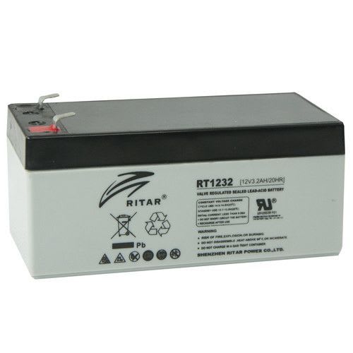 RITAR - Akku lyijy suljettu - RitarRT1232-F1 12V/3,2Ah F1-nap