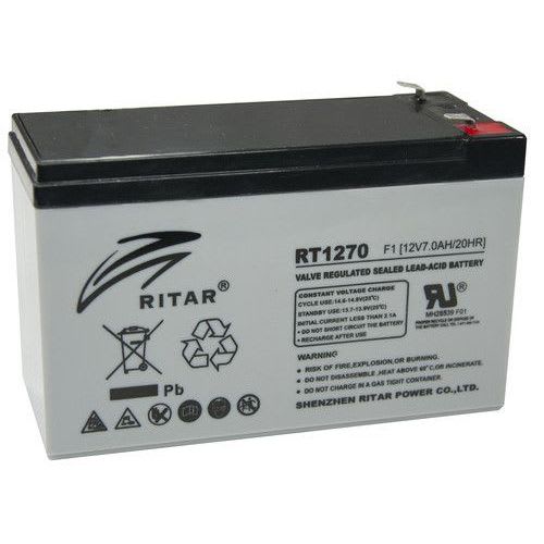 RITAR - Akku lyijy suljettu - Ritar RT1270-F2 12V/ 7Ah F2-napa