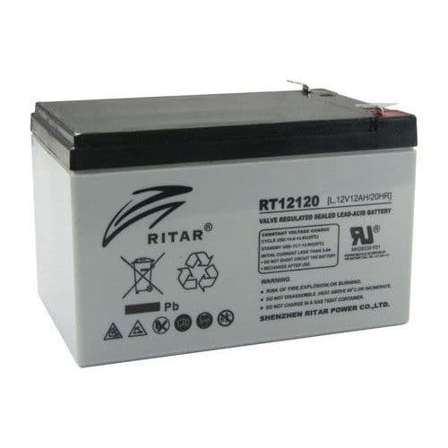 RITAR - Akku lyijy suljettu - RitarRT12120-F2 12V/12Ah F2-nap
