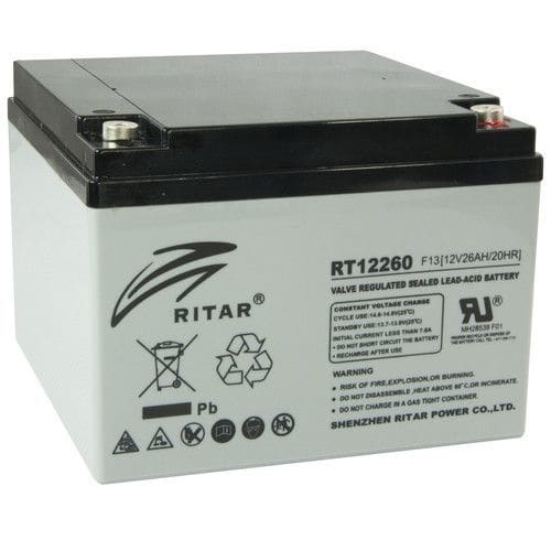 RITAR - Akku lyijy suljettu - RitarRT12260-F13 12V/26Ah F13n
