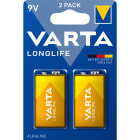 VARTA INDUSTRIAL - Paristo alkali - Longlife 9V (6LR61) 2kpl