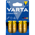 VARTA INDUSTRIAL - Paristo alkali - Longlife AA (LR6) 4 kpl