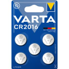 VARTA INDUSTRIAL - Paristo lithium - CR2016, 5-pack