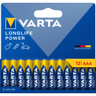 VARTA INDUSTRIAL - Paristo alkali - Longlife Power AAA 12pack
