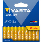 VARTA INDUSTRIAL - Paristo alkali - Longlife AAA 10pack