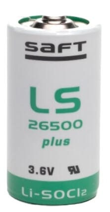 SAFT - Paristo lithium - LS26500 plus C-koko 3,6V 8,5Ah