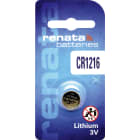 RENATA - Paristo l 3V Lithium Batteries - CR1216/Bp1 3V/25mAh Blister