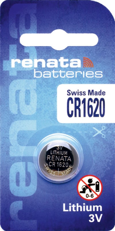 RENATA - Paristo l 3V Lithium Batteries - CR1620/Bp1 3V/68mAh Blister