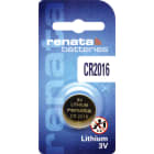 RENATA - Paristo l 3V Lithium Batteries - CR2016/Bp1 3V/80mAh Blister