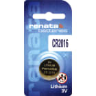 RENATA - Paristo l 3V Lithium Batteries - CR2016/Bp1 3V/80mAh Blister
