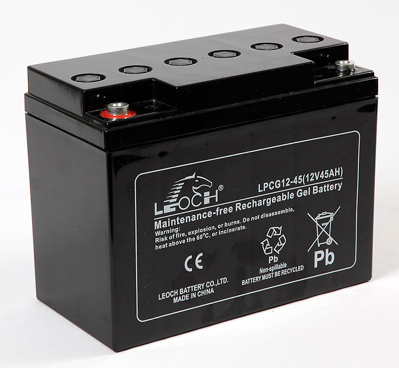 LEOCH - Akku lyijy suljettu - Leoch LPCG12-45 geeliakku T6+A