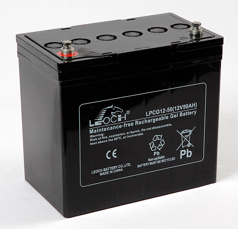 LEOCH - Akku lyijy suljettu - Leoch LPCG12-50 geeliakku T6+A