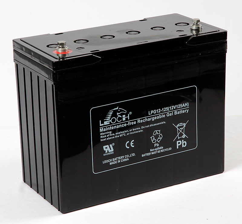 LEOCH - Akku lyijy suljettu - Leoch LPG12-125 geeliakku T11+