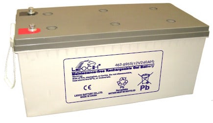 LEOCH - Akku lyijy suljettu - Leoch LPG12-240 geeliakku T11+