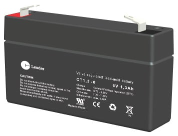 CT LEADER - Suljettu agm akku 6V 1.3AH - CT1,3-6 6V/1,3AH T1-NAPA