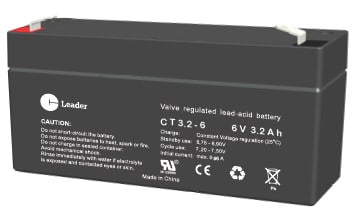 CT LEADER - Suljettu agm akku 6V 3.2AH - CT3,2-6 6V/3,2Ah T1-NAPA