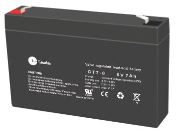CT LEADER - Suljettu agm akku 6V 4AH - CT7-6 6V/7Ah T1-NAPA