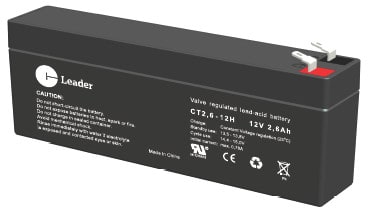 CT LEADER - Suljettu agm akku 12V 2.6AH - CT2,6-12H 12V/2,6Ah T1-NAPA