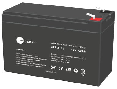 CT LEADER - Suljettu agm akku 12V 7.2AH - CT7,2-12 12V/7,2Ah T1-NAPA