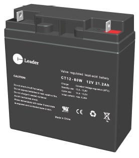 CT LEADER - Akku lyijy suljettu - CT12-80W 12V/21,2Ah (C20) T12
