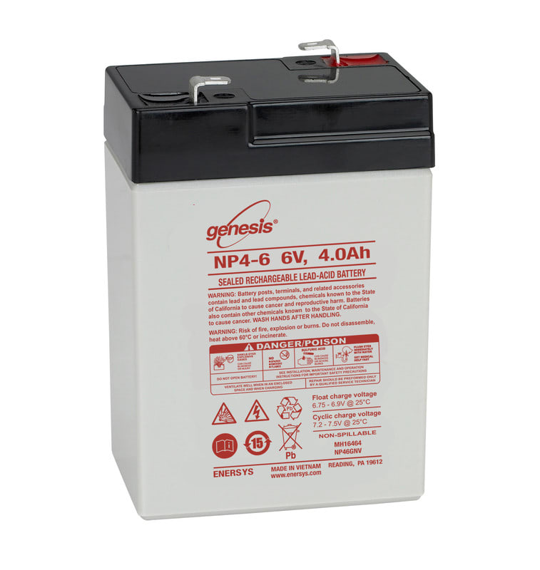 ENERSYS - suljettu agm akku 6V 4Ah - GENESIS NP4-6